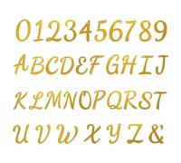 MOLUCKFU Guirlande Alphabet Pailletée Dorée 26 Lettres et Chiffres 0-9 Décoration Anniversaire et Mariage Lettres Décoratives Réutilisables pour Fête Bannière Scintillante DIY Panneau