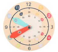 MOLUCKFU Horloge Éducative Bois Colorée pour Garçon Fille Apprentissage du Portable et Ludique pour Reconnaître Heure Garçon Fille