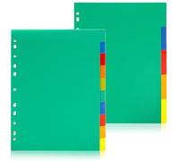 MOLUCKFU Intercalaires classeur 15 pièces PP A4, pages multicolores, résistants, pour cahier classeur et file classification, couleur aléatoire