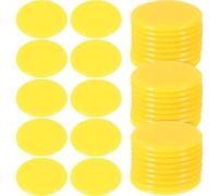 MOLUCKFU Jetons de Comptage de Bingo 19 Mm, 100 Pièces Couleur Jaune Clair Opaque, Marqueurs de Jeu Polyvalents pour Apprentissage Mathématique et Soirées Poker à Domicile