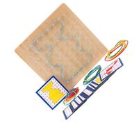 MOLUCKFU Jeu Éducatif Géoplan Créatif en Bois Plaque à Clous Cartes de Motifs Incluses Outil d'apprentissage des Mathématiques pour Garçon et Filles Support Pédagogique Montessori de