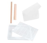 MOLUCKFU Kit 5 Pièces d’Outils pour Nougat et Chocolat, Plaque de Cuisson avec Fond Détachable, Réutilisable, pour Pâtisserie DIY