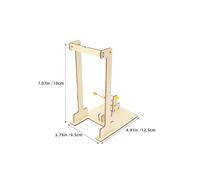 MOLUCKFU Kit de 3 Grues Mécaniques à Main en Bois à Assembler Scientifique Éducatif pour Expériences de Physique Modèle de Levage Interactif pour Apprentissage Scolaire et Développement