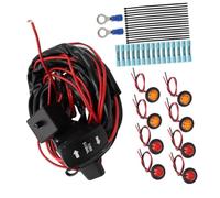 MOLUCKFU Kit de Clignotants pour Voiturette de Golf avec Faisceau et Interrupteur à Bascule Horizontal Voyants LED Verts Intégrés Lampes Ambres Sécurité Renforcée sous Pluie et Brouillard