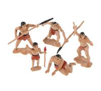 MOLUCKFU Kit de Modélisme Simulation Réaliste 5 Pièces Figurines Hommes Préhistoriques et Design Détaillé en Résine pour Aménagement de Table à Sable