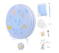 MOLUCKFU Kit Souvenir D'empreintes de Bébé -né, Pâte de Moulage Bleu Clair, Léger et Portable, Kit de Moulage Mains et Pieds pour Souvenir de Naissance, Présent Bébé