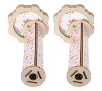 MOLUCKFU Kits Scientifiques Kaléidoscope Rotatif en Bois 2 Kits de Bricolage pour Garçon et Filles Jouets Créatifs Éducatifs pour Apprentissage des Couleurs et Motifs Présent