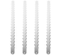 MOLUCKFU Lames de Rechange pour Trancheuse Acier Inoxydable Double Face Dentelées Lot de 4 Pièces 27 CM Accessoires pour Coupe Outil de Découpe Précis pour Pâte Gâteaux et Pizzas