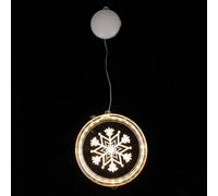 MOLUCKFU Lampe à Ventouse 3D de Noël en Acrylique, Lumière Blanche Chaude | Perçage, Design à Ventouse pour Vitre Lisse, Décoration Festive pour Vitrine, Patio et Événements