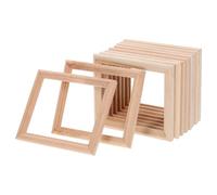 MOLUCKFU Lot de 10 Cadres Photo Miniatures en Bois Naturel 1/12 pour Maison de Poupée Modèle Décoratif DIY Accessoires Décoration Miniature pour Loisirs Créatifs et Collection