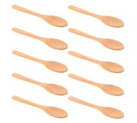 MOLUCKFU Lot de 10 Petites Cuillères en Bois Naturel pour Miel et Sel Mini-Cuillères à Apéritif Multifonctions Ustensiles Compacts Cuisine Café Thé Confiture et Sel de Bain