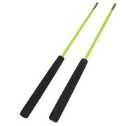 MOLUCKFU Lot de 2 Bâtons de Diabolo Traditionnels 35 Cm Poignée Antidérapante Verte, Tige Solide 7 Mm, pour Jonglage Acrobatique et Entraînement des Garçon et Filles et Personnes Âgées