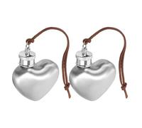 MOLUCKFU Lot de 2 Flasques à Vin en Acier Inoxydable 30Ml Forme Cœur Bouchon en Acier Récipient à Vin Portable Étanche Matériel de Camping et Usage Extérieur