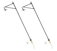 MOLUCKFU Lot de 2 Lampes Miniatures de Jardin 1:50, Décor de Maison de Poupée Noir, Lumière Blanche, Accessoires Miniatures pour Modélisme Paysager et Décor Intérieur