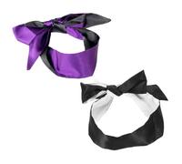 MOLUCKFU Lot de 2 Masques de Sommeil en Satin Ajustables Opaques et Respirants Confortables Yeux pour Voyage Sieste et Méditation Couleurs Noir Violet et Noir Blanc