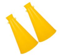 MOLUCKFU Lot de 2 Mégaphones Jaunes en Plastique, Jouets Festifs pour Encouragements Sportifs et Animations de Fêtes, Accessoires Portables pour Concerts, Événements en Plein Air