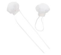 MOLUCKFU Lot de 2 Mini Toques de Chef Blanches en Peluche pour Poupées 10-15 Cm, Chapeaux Décoratifs avec Élastique et Ruban, Accessoires la Cuisine pour Jeux de Rôle et Déguisement