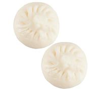 MOLUCKFU Lot de 2 Modèles Réalistes de Petits Pains Vapeur en PVC, Décor Alimentaire Simulé pour Jouets Cuisine et Accessoires Photo, Ornement Solide pour Jeu D’Imitation et Décoration