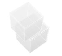 MOLUCKFU Lot de 2 Petites Boîtes D'exposition Transparentes en Acrylique pour Cube Puzzle, Présentoirs Carrés Résistants la Rupture, Rangement Compact pour Jouets et Objets de Collection