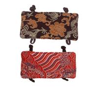 MOLUCKFU Lot de 2 Protège-Poignées Anti-Brûlure pour Théière en Tissu Isolant Thermique 2 Pièces Couleurs Café Dragon et Rouge Motif Dragon Accessoire pour Usage Domestique Hiver