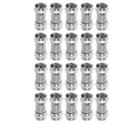 MOLUCKFU Lot de 20 Adaptateurs Connecteurs Coaxiaux de Type F Double Mâle Coupleur Étanche pour Câble TV Raccord Compact pour Extension Câble Coaxial Compatible Antenne Satellite et