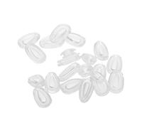 MOLUCKFU Lot de 20 Coussinets Nasaux en Silicone à Clipser Plaquettes Nasales Antidérapantes de Goutte D'eau Insert de Pont de Nez Souple Accessoires de Réparation pour Lunettes de Soleil