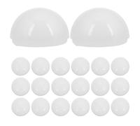 MOLUCKFU Lot de 20 Globes Demi-Sphères en Polycarbonate Transparent pour Ampoules LED, Abat-Jour de Remplacement pour Miroir de Maquillage, Boîtier Lumineux Polyvalent pour Éclairage Salle