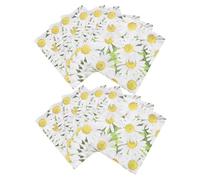 MOLUCKFU Lot de 20 Serviettes en Papier à Motifs Floraux Marguerite Rétro, Décoratives, Carrées, pour Fêtes, Mariages et Goûters, Papier Résistant et Usage Quotidien