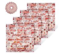MOLUCKFU Lot de 20 Stickers Muraux Vintage pour Maison de Poupée, Papier Peint Autocollant Mini 10x10 Cm, Décor Adhésif pour Mini Maison, Décoration Murale Rétro Polyvalente pour Salon