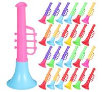 MOLUCKFU Lot de 25 Mini Trompettes Jouets en ABS pour Garçon et Filles Jouets Éducatifs et Amusants Coloris Aléatoire Instruments à Vent Portables pour Fêtes et Jeux Couleur Aléatoire