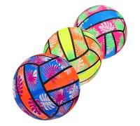 MOLUCKFU Lot de 3 Ballons de Volley-Ball Gonflables en PVC 22 Cm de Diamètre, Colorés Aléatoires, Légers et Portables, de Beach-Volley et Volley-Ball Aquatique pour Couleur Aléatoire