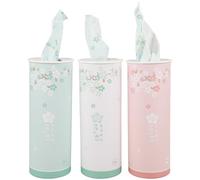 MOLUCKFU Lot de 3 boîtes à mouchoirs rondes pour -gobelets de, boîte cylindrique, pour bureau, maison, facile à, matériau en papier, 17,50 x 6,50 x 6,50 cm