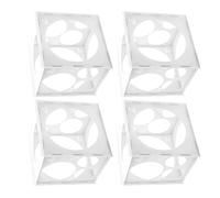 MOLUCKFU Lot de 4 Boîtes de Mesure Transparentes pour Ballons Pliables Cube de Mesure Compact pour Décoration de Fête Arches et Colonnes Outil Précis pour Dimensionner Ballons de Fête