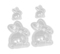 MOLUCKFU Lot de 4 Moules à Chocolat en Plastique Alimentaire Thème Lapin de Pâques Flexibles et Faciles à Nettoyer pour Pâtisserie DIY et Cuisson Gâteau Accessoires Cuisson de 100G