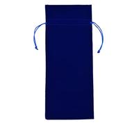 MOLUCKFU Lot de 4 Paquet à Vin en Flanelle Bleu Cordon de Serrage Housses pour Bouteilles de Vin Décoration Festive pour Fêtes Anniversaires Voyages et Présents Pochettes