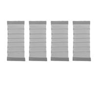 MOLUCKFU Lot de 4 Séparateurs Rembourrés pour Appareil Photo Hybride Inserts de Rangement Gris Lisse Protection Antichoc Compartiments Modulables pour Objectifs et Accessoires Photo en