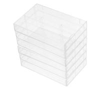 MOLUCKFU Lot De 6 Boîtes Cassette Audio Transparentes en Plastique Haute Clarté, Porte-Cassette Compact, Protection Anti-poussière, Rangement Rétro pour Cassettes Standard, Usage Maison Et Collection