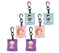 MOLUCKFU Lot de 6 Lingettes Porte-Clés en Microfibre pour Lentilles et Écrans Chiffon de Nettoyage Réutilisable pour Lunettes de Soleil et Objectifs D’Appareil Photo Compact Voyages