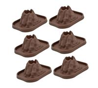 MOLUCKFU Lot de 6 Modèles de Volcans Compacts en Plastique, Accessoires Éducatifs pour Expériences Volcaniques, Jouets Scientifiques Créatifs pour Garçon et Filles et Activités Manuelles