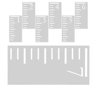 MOLUCKFU Lot de 7 Pochoirs en Plastique Blanc pour Tableau Mural de Croissance Garçon et Filles Mesures Précises et Polyvalentes, pour Activités Éducatives et Artisanat