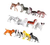 MOLUCKFU Lot de Figurines Miniatures de Chiens Réalistes pour Décoration Bureau Jouets Émulation Créatifs Ornements Animaux de Ferme pour Garçon Fille et Collection