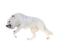 MOLUCKFU Maquette de Loup Nord-américain en Abs, Modèle Animal Décoratif Réaliste, Figurine D’Ornement Sauvage pour Décoration Intérieure et Extérieure, Éducatif pour Garçon et Filles,