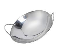 MOLUCKFU Marmite Anti-déversement en Acier Inoxydable 10 Pouces, Casserole Épaisse A-type Petite Taille, Wok en Métal pour Fondue Chinoise et Cuisson Shabu, Ustensile la Cuisine Ménagère