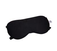 MOLUCKFU Masque De Sommeil En Soie 100% Naturelle Double Bande Réglable Noir, Léger Et Lavable, Cache-œil Unie Pour Voyage, Détente Et Repos, Masque Yeux Ombrant Pour Hommes Et Femmes