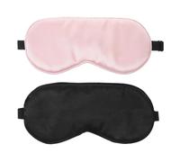 MOLUCKFU Masque De Sommeil En Soie Immitée Lot De 2 Masques De Sommeil Yeux Confortable Et Voyages Hôtels Anti-lumière Pour Femmes Et Filles