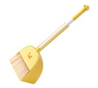 MOLUCKFU Mini Balai et Pelle à Poussière Garçon Fille Cartoon Jaune Outils de Nettoyage Compacts et Portables pour Aide Ménagère des Garçon Fille Kit Petit Balai Pratique et Facile à