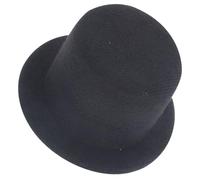 MOLUCKFU Mini Chapeau Haut de Forme Noir Doux Accessoire DIY pour Poupées Décoration Costume Fête Hiver Noël