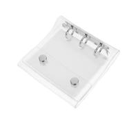 MOLUCKFU Mini classeur transparent A8 à 3 anneaux avec couverture souple en PVC, 21 pièces, fermeture à bouton-pression argenté, pochettes perforées pour voyage