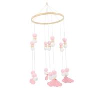 MOLUCKFU Mobile de Lit Garçon Fille Bois avec Étoiles et Éléphant Décoration Suspendue pour Chambre Garçon Fille Mobile Musical Sûr et Cadeau Interactif pour Stimuler la Préhension