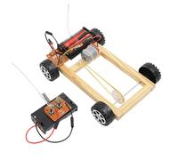 MOLUCKFU Modèle De Voiture à Quatre Roues Motrices Éducative pour Garçon Et Filles, Petite Taille, Assemblage Manuel, Kit Scientifique pour Élèves, Apprentissage Technologie Et Praxie, sans Piles